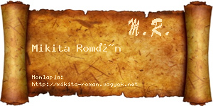 Mikita Román névjegykártya